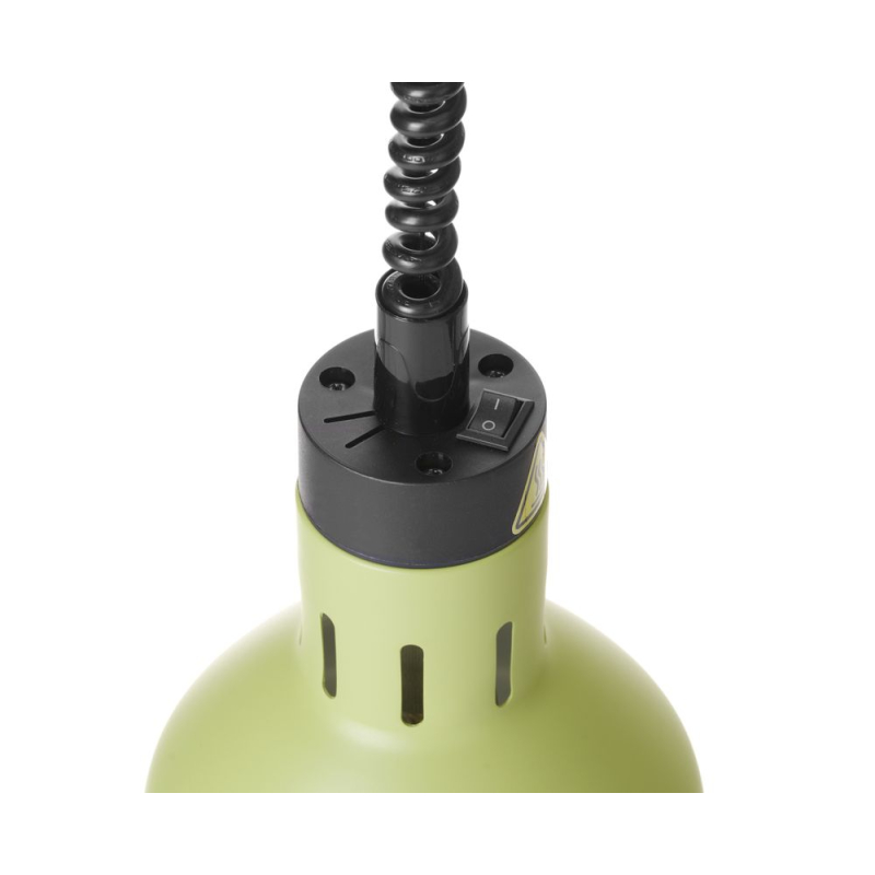 Lampe Chauffante Cylindrique R&eacute;glable Professionnelle pour Maintien au Chaud, Verte, 250W - Hendi