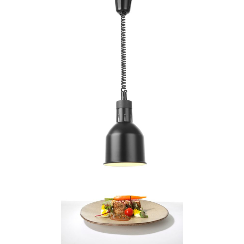 Lampe Chauffante Cylindrique R&eacute;glable, Hauteur Ajustable 70-150cm, Ampoule Incassable pour Maintien au Chaud des Aliments - Hend