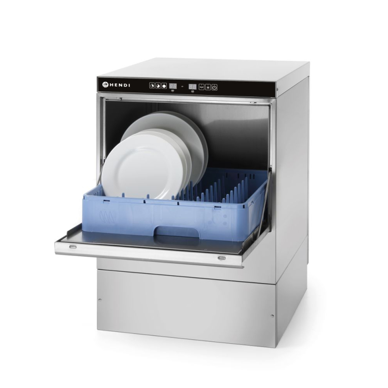 Lave-vaisselle Professionnel 50x50 &agrave; Commande &Eacute;lectronique 230V/3600W (570x600x830mm) - Hendi