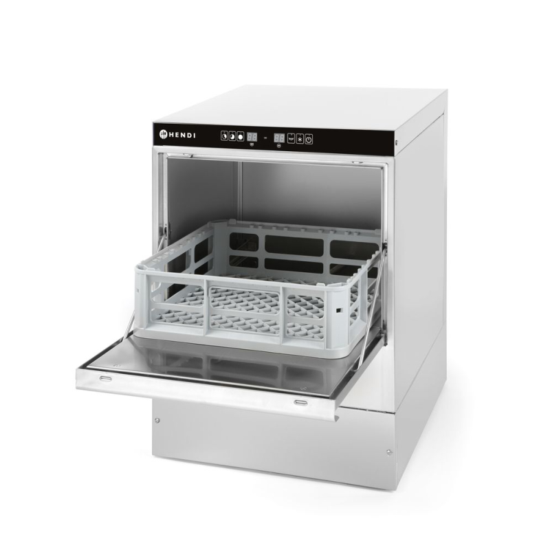 Lave-verre professionnel 40x40 &eacute;lectronique Inox AISI 304 - Hendi