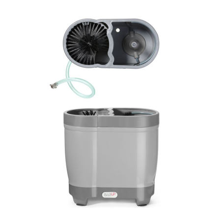 Lave-verres BarUp professionnel pour &eacute;vier, brosses amovibles et rin&ccedil;age &agrave; jets - Hendi