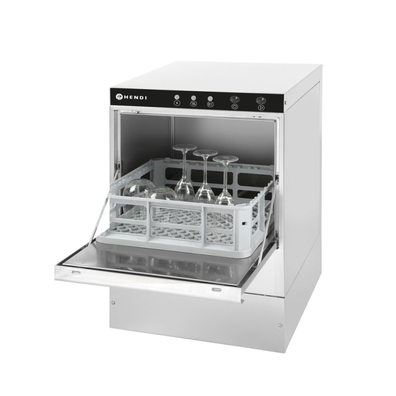 Lave-verres professionnel 40x40 &eacute;lectronique pour cuisine professionnelle - Hendi
