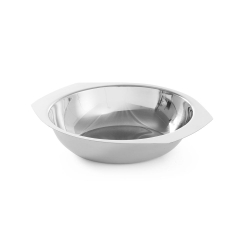 L&eacute;gumier Inox ⌀140x35mm avec poign&eacute;es, Service de Table Professionnel 401101 - Hendi