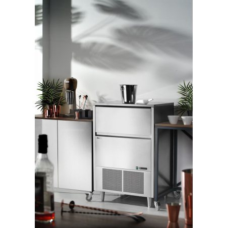 Machine &agrave; gla&ccedil;ons professionnelle 80 kg/24h, Arktic, inox R290 - Hendi
