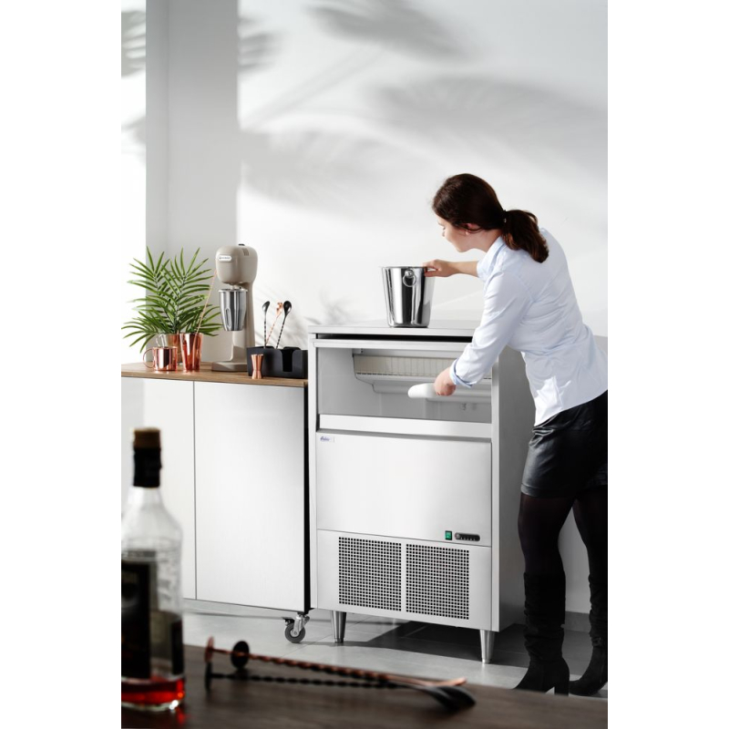 Machine &agrave; gla&ccedil;ons professionnelle 80 kg/24h, Arktic, inox R290 - Hendi