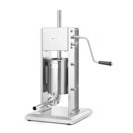 Machine &agrave; saucisse Profi Line en Inox, 3L, 4 entonnoirs 16/22/32/38 mm - Hendi