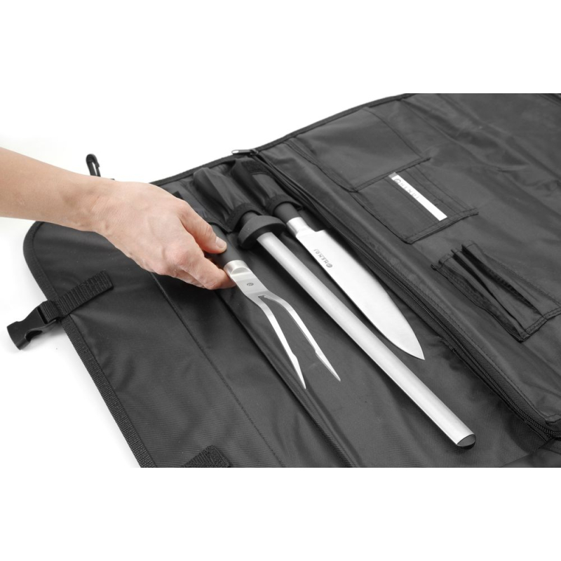 Mallette de couteaux professionnelle 10 emplacements, Noir, 510x50x170mm - Hendi