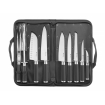 Mallette de Couteaux Professionnels 9 Pi&egrave;ces Acier Inoxydable Cuisine - Hendi