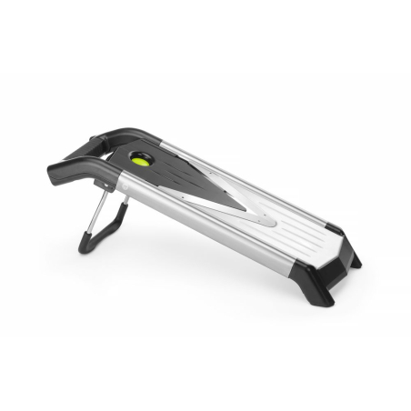 Mandoline &agrave; l&eacute;gumes en V professionnelle, lames r&eacute;glables, inox, pour julienne et tranches - Hendi
