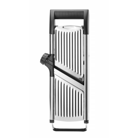 Mandoline professionnelle r&eacute;glable en acier inoxydable, coupe julienne 1-9mm - Hendi