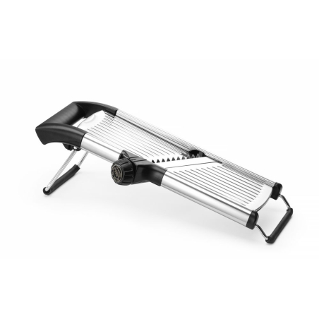 Mandoline professionnelle r&eacute;glable en acier inoxydable, coupe julienne 1-9mm - Hendi