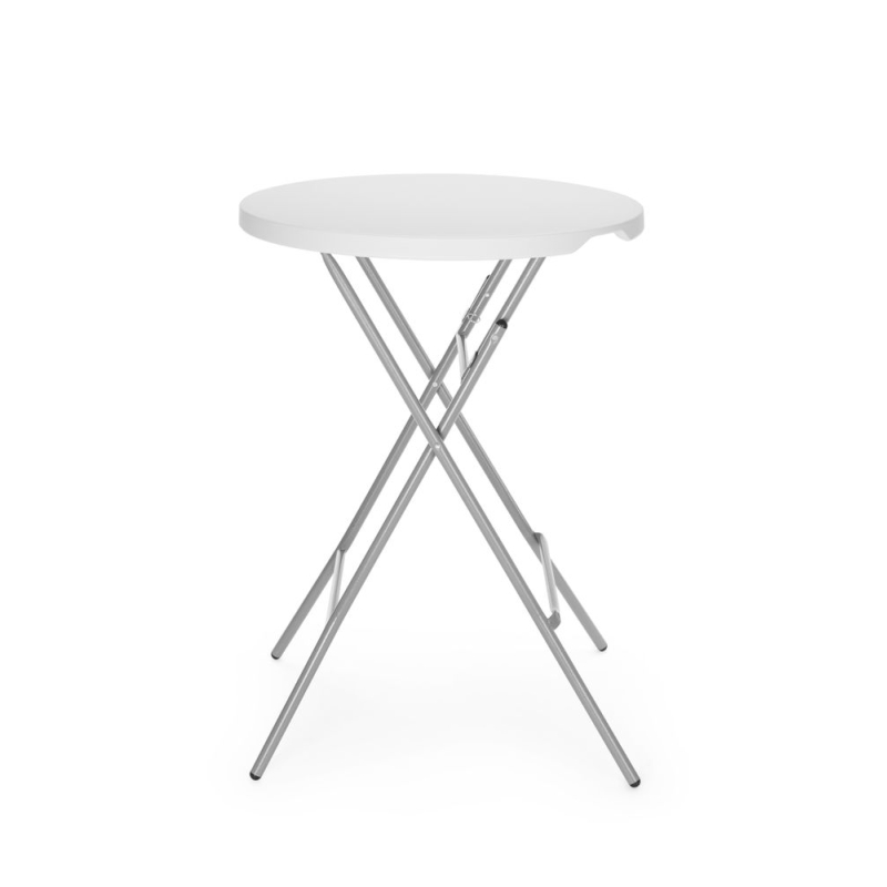 Mange-debout pliant AmerBox Blanc, ⌀800x(H)1100mm, Charge max 80 kg - Hendi