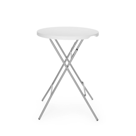 Mange-debout pliant AmerBox Blanc, ⌀800x(H)1100mm, Charge max 80 kg - Hendi