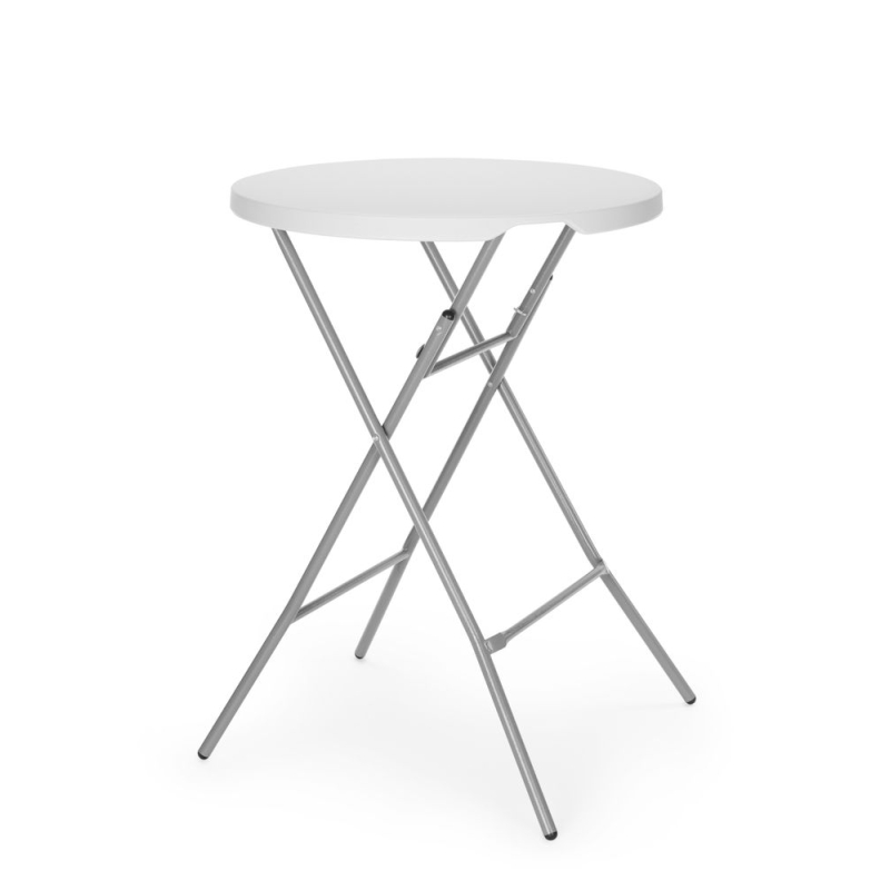 Mange-debout pliant AmerBox Blanc, ⌀800x(H)1100mm, Charge max 80 kg - Hendi