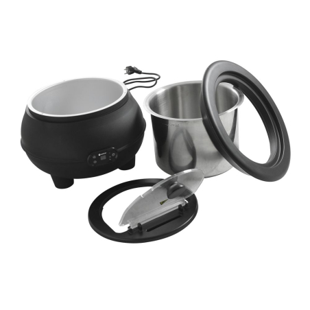 Marmite &agrave; Soupe &Eacute;lectrique 8L Professionnelle Thermostat Digital 450W Isolation Optimale - Hendi