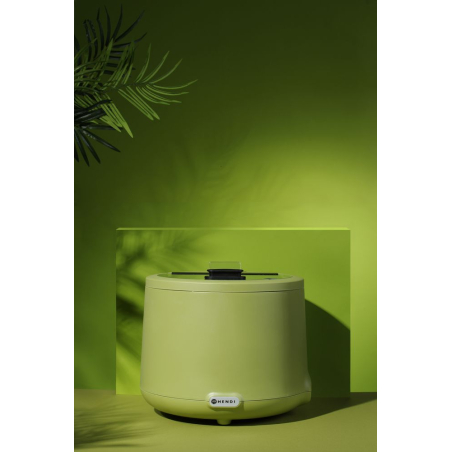 Marmite chauffe-soupe professionnelle UNIQ 8L Vert, Designer Robert Bronwasser, 500W - Hendi