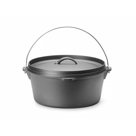 Marmite en fonte professionnelle avec couvercle, 7,2 L, Noir - Hendi