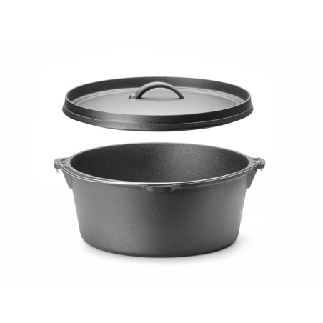 Marmite en fonte professionnelle avec couvercle, 7,2 L, Noir - Hendi
