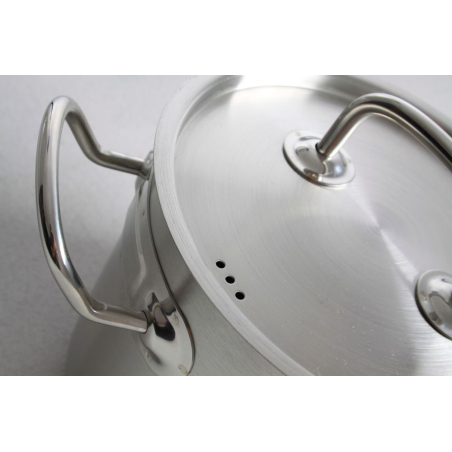 Marmite Inox avec Couvercle Kitchen Line 2,8L (⌀160x140mm) Professionnelle - Hendi