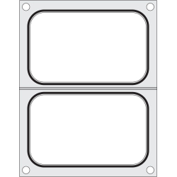 Matrice de Scellage Aluminium pour 2 R&eacute;cipients 178x113 mm - Hendi