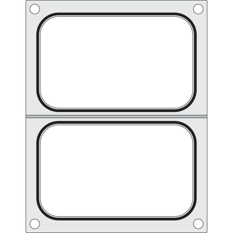 Matrice de Scellage Aluminium pour 2 R&eacute;cipients 178x113 mm - Hendi