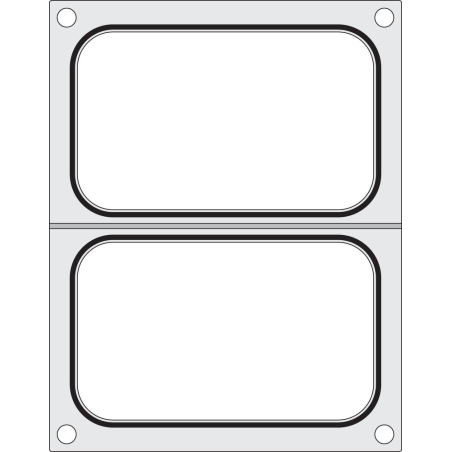 Matrice de Scellage Aluminium pour 2 R&eacute;cipients 178x113 mm - Hendi