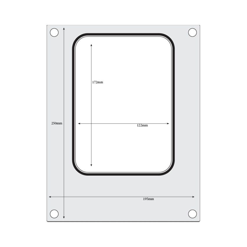 Matrice de Scellage Aluminium pour R&eacute;cipient 187x137 mm - Hendi