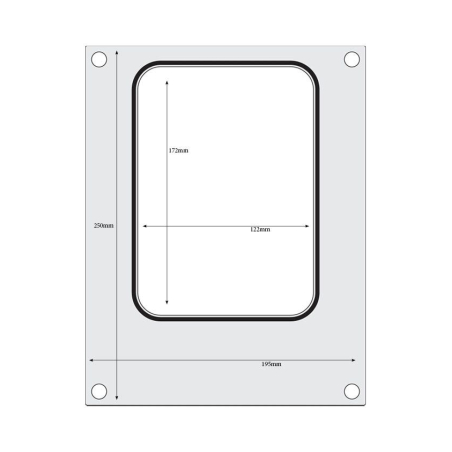 Matrice de Scellage Aluminium pour R&eacute;cipient 187x137 mm - Hendi