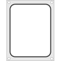 Matrice de scellage Aluminium/Silicone pour r&eacute;cipient 227x178 mm - Hendi