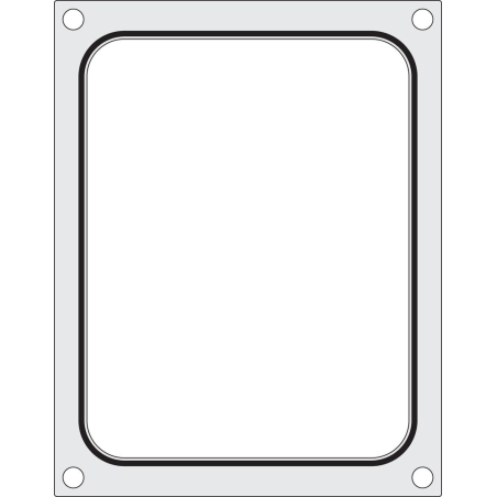 Matrice de scellage Aluminium/Silicone pour r&eacute;cipient 227x178 mm - Hendi