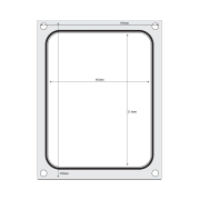 Matrice de scellage Aluminium/Silicone pour r&eacute;cipient 227x178 mm - Hendi