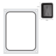 Matrice de scellage Aluminium/Silicone pour r&eacute;cipient 227x178 mm - Hendi
