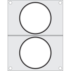 Matrice de Scellage pour 2 R&eacute;cipients Ronds &oslash;115 mm - Hendi