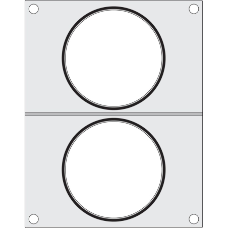 Matrice de Scellage pour 2 R&eacute;cipients Ronds &oslash;115 mm - Hendi