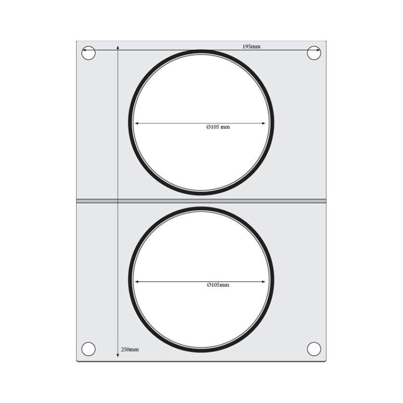 Matrice de Scellage pour 2 R&eacute;cipients Ronds &oslash;115 mm - Hendi
