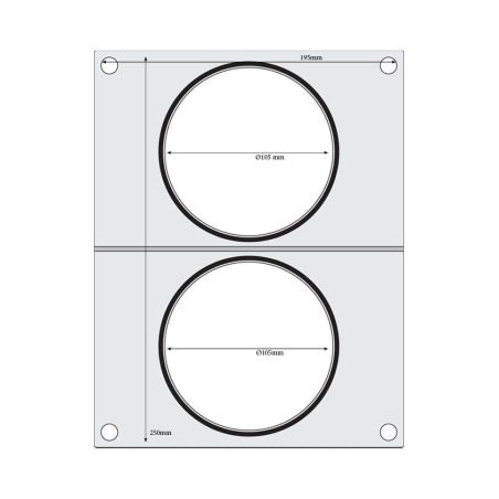 Matrice de Scellage pour 2 R&eacute;cipients Ronds &oslash;115 mm - Hendi