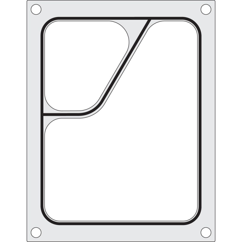 Matrice de scellage pour r&eacute;cipient Colt 2 compartiments 227x178 mm - Hendi