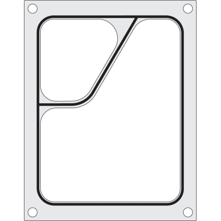Matrice de scellage pour r&eacute;cipient Colt 2 compartiments 227x178 mm - Hendi