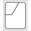Matrice de scellage pour r&eacute;cipient Colt 2 compartiments 227x178 mm - Hendi
