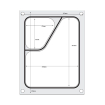 Matrice de scellage pour r&eacute;cipient Colt 2 compartiments 227x178 mm - Hendi