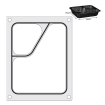 Matrice de scellage pour r&eacute;cipient Colt 2 compartiments 227x178 mm - Hendi