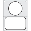 Matrice de Scellage Professionnelle Aluminium 2 R&eacute;cipients (178x113 mm et &oslash;115 mm) - Hendi