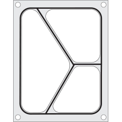 Matrice de Scellage Professionnelle pour R&eacute;cipient 3 Compartiments 227x178 mm - Hendi