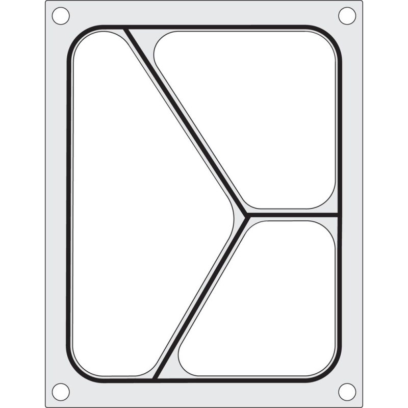 Matrice de Scellage Professionnelle pour R&eacute;cipient 3 Compartiments 227x178 mm - Hendi