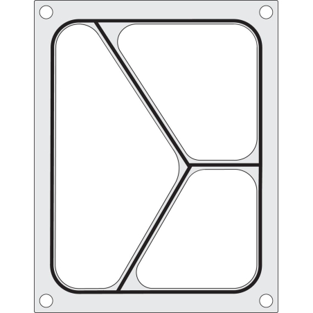 Matrice de Scellage Professionnelle pour R&eacute;cipient 3 Compartiments 227x178 mm - Hendi