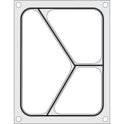 Matrice de Scellage Professionnelle pour R&eacute;cipient 3 Compartiments 227x178 mm - Hendi