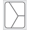 Matrice de Scellage Professionnelle pour R&eacute;cipient 3 Compartiments 227x178 mm - Hendi