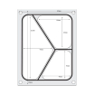 Matrice de Scellage Professionnelle pour R&eacute;cipient 3 Compartiments 227x178 mm - Hendi