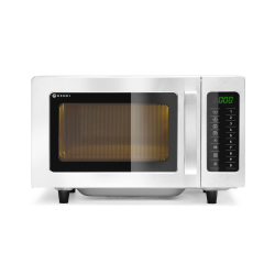 Micro-ondes Professionnel Programmable 1000W Inox 25L Fond C&eacute;ramique - Hendi