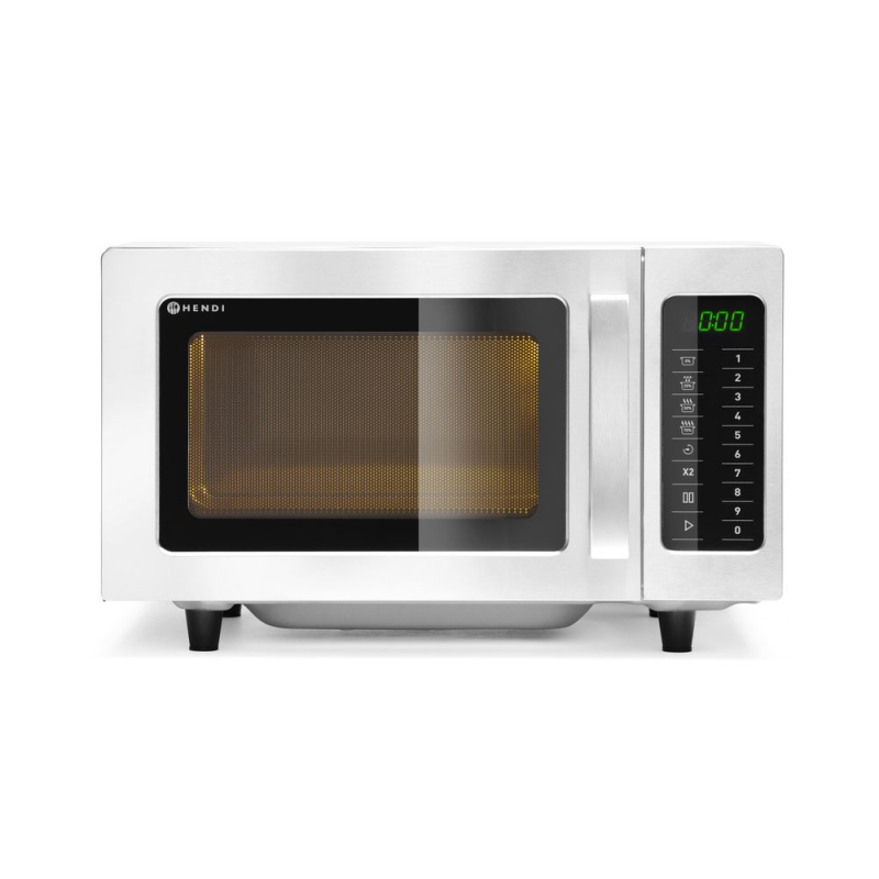 Micro-ondes Professionnel Programmable 1000W Inox 25L Fond C&eacute;ramique - Hendi